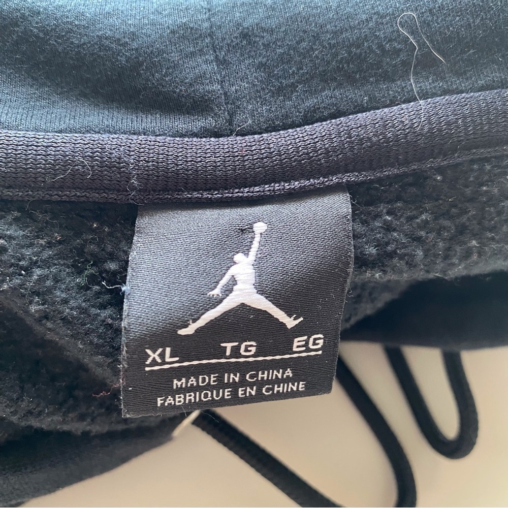 Nike Air Jordan VII Hoodie Mens Medium Navy Embroidered Jumpman Pullover Hoodie - Picture 9 of 16